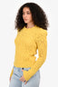 Isabel Marant Etoile Yellow Wool Long Sleeve Sweater Size 40
