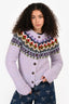 Smythe Purple Alpaca Buttoned Cardigan Size S