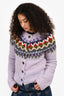 Smythe Purple Alpaca Buttoned Cardigan Size S