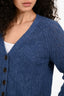 Veronica Beard Blue Baby Alpaca Merino Wool Cardigan Size S