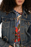Saint Laurent Blue Denim 'Star Patches' Jacket Size M