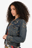 Saint Laurent Blue Denim 'Star Patches' Jacket Size M