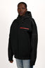 Prada 2022 Black 'Recycled Technical Jersey Hoodie' Size XXL