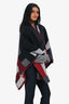 Burberry Navy Wool/Cashmere Colour Poncho Estimated Size S