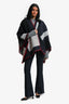 Burberry Navy Wool/Cashmere Colour Poncho Estimated Size S