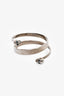 Alexander McQueen Silver Toned Double Wrap Skull Bracelet