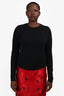 Burberry Cotton Black Nova Elbow Patch Top Size M