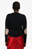 Burberry Cotton Black Nova Elbow Patch Top Size M