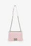 Pre-Loved Chanel™ Baby Pink Leather Medium Boy Bag