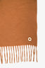 Loro Piana Camel Cashmere Fringe Scarf