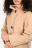 Max Mara Beige Virgin Wool Long Coat Size 6