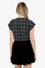 Pre-Loved Chanel™ Black/White Tweed Cropped Tie Up Short Sleeve Top Size 36