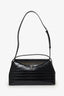 Toteme Black Embossed Leather T-Lock Top Handle Bag With Strap