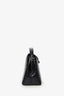 Toteme Black Embossed Leather T-Lock Top Handle Bag With Strap