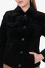 Zanola Rhodes Black Mink Fur Jacket Size 6