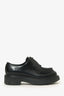 Prada Black Leather Chunky Lace Up Shoes Size 37.5