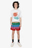 Gucci Multicolour Monogram Silk Striped Shorts Size 44 Mens