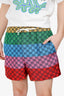 Gucci Multicolour Monogram Silk Striped Shorts Size 44 Mens