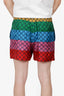 Gucci Multicolour Monogram Silk Striped Shorts Size 44 Mens