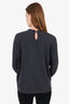 Brunello Cucinelli Grey Beaded Detail Top Size S