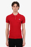 Moncler Red Polo Top Size M Mens