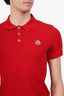 Moncler Red Polo Top Size M Mens