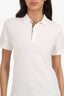 Burberry White Polo Top Size XS Mens