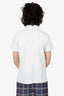 Burberry White Polo 'TB' Embroidered Top Size M Mens