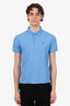 Burberry Blue Polo 'TB' Embroidered Top Size M Mens