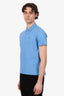 Burberry Blue Polo 'TB' Embroidered Top Size M Mens