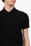 Burberry Black Polo 'TB' Embroidered Top Size M Mens