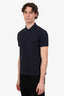 Burberry Navy Polo 'TB' Embroidered Top Size M Mens