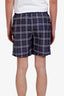 Burberry Navy Nova Check Swim Short Size S Mens