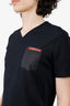Prada Sport Black V-Neck T-Shirt Size S Mens