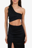 Galvan London Black Cut-Out Gown Size 8