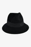 Maison Michel Black Felt Wide Brim Hat Size M