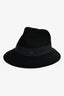 Maison Michel Black Felt Wide Brim Hat Size M