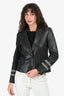 Brunello Cucinelli Brown Leather Monili Detail Blazer Jacket Size 42