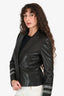 Brunello Cucinelli Brown Leather Monili Detail Blazer Jacket Size 42