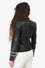 Brunello Cucinelli Brown Leather Monili Detail Blazer Jacket Size 42