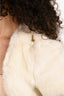 Elisabetta Franchi White Faux Fur Shrug Size 42