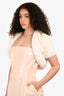 Elisabetta Franchi White Faux Fur Shrug Size 42