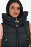 Parajumper Black Down Hooded Vest Size XS