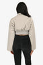 Rick Owens Grey Concordians Hollywood Cropped Flight Jacket Size 2 US