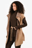 Lorena Antoniazzi Beige Mohair/ Wool Two Faced Leather Vest Size 36