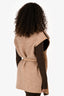 Lorena Antoniazzi Beige Mohair/ Wool Two Faced Leather Vest Size 36