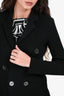 Tonet Black Knit Double Breasted Cardigan Sweater Estimated Size XS