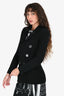 Tonet Black Knit Double Breasted Cardigan Sweater Estimated Size XS