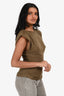 Isabel Marant Etoile Green Ruched 'Devani' T-Shirt Est. Size XS