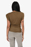 Isabel Marant Etoile Green Ruched 'Devani' T-Shirt Est. Size XS